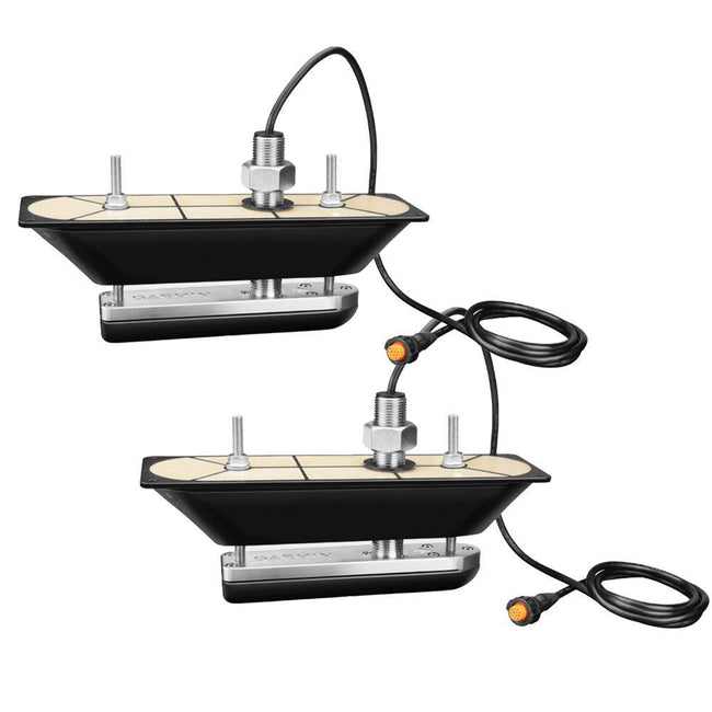 Garmin GT30-THP SS Thru-Hull Pair DownVu/SideVu Scanning Transducer w/Temp f/Hull Deadrises 5-25 [010-01961-11] - Rough Seas Marine