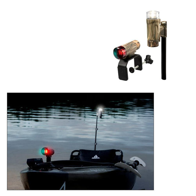 Attwood PaddleSport Portable Navigation Light Kit - C-Clamp, Screw Down or Adhesive Pad - RealTree Max-4 Camo [14195-7] - Rough Seas Marine