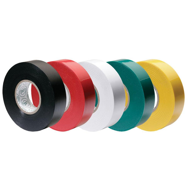 Ancor Premium Assorted Electrical Tape - 1/2" x 20' - Black / Red / White / Green / Yellow [339066] - Rough Seas Marine