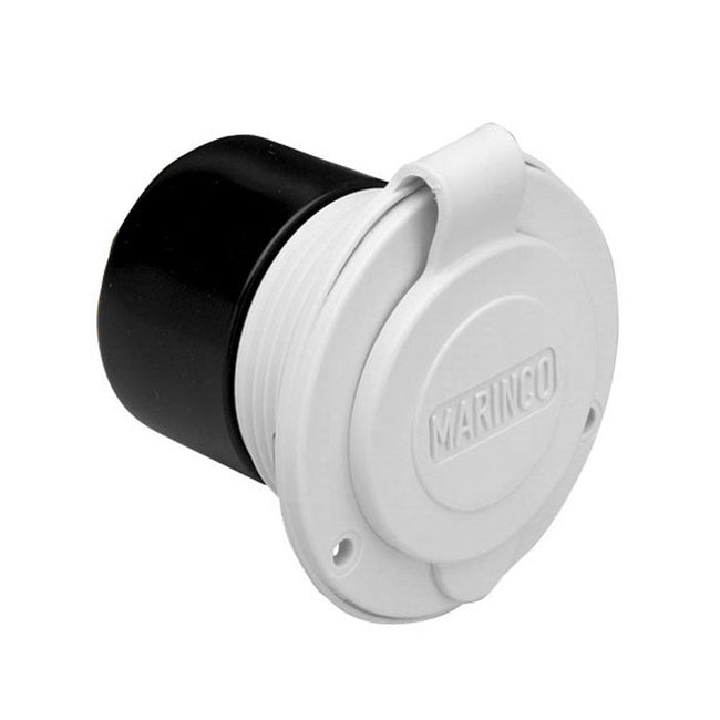 Marinco 15A 125V On-Board Charger Inlet - Front Mount - White [150BBIW] - Rough Seas Marine