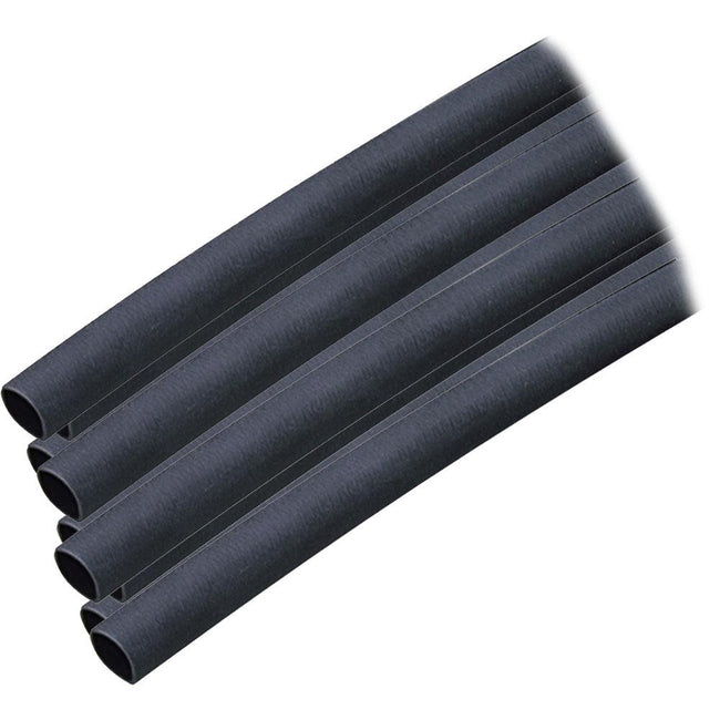 Ancor Adhesive Lined Heat Shrink Tubing (ALT) - 1/4" x 6" - 10-Pack - Black [303106] - Rough Seas Marine