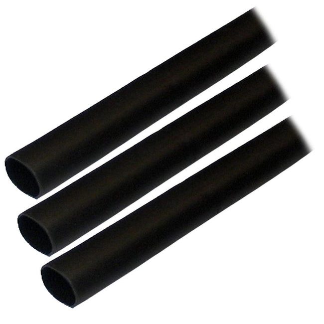 Ancor Adhesive Lined Heat Shrink Tubing (ALT) - 1/2" x 3" - 3-Pack - Black [305103] - Rough Seas Marine