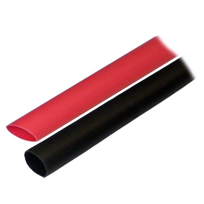 Ancor Adhesive Lined Heat Shrink Tubing (ALT) - 1/2" x 3" - 2-Pack - Black/Red [305602] - Rough Seas Marine