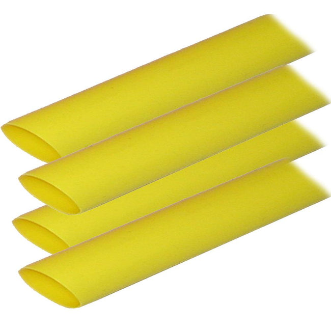 Ancor Adhesive Lined Heat Shrink Tubing (ALT) - 3/4" x 12" - 4-Pack - Yellow [306924] - Rough Seas Marine