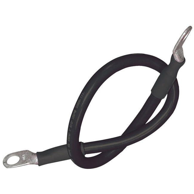 Ancor Battery Cable Assembly, 2 AWG (34mm) Wire, 5/16" (7.93mm) Stud, Black - 18" (45.7cm) [189140] - Rough Seas Marine