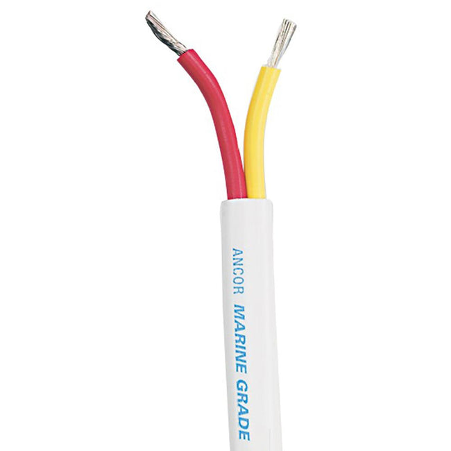 Ancor Safety Duplex Cable - 14/2 AWG - Red/Yellow - Flat - 25' [124502] - Rough Seas Marine