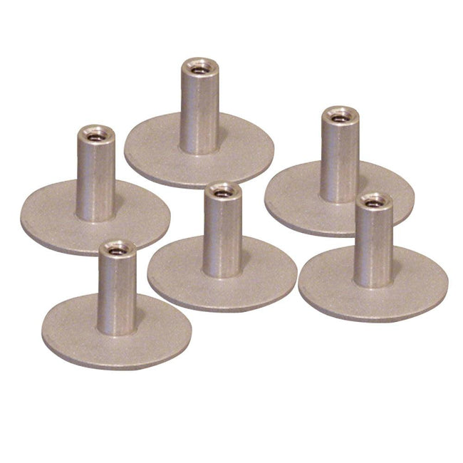 Weld Mount Stainless Steel Standoff 1.25" Base  1/4" x 20 Thread .75    Tall - 6-Pack [142012304] - Rough Seas Marine