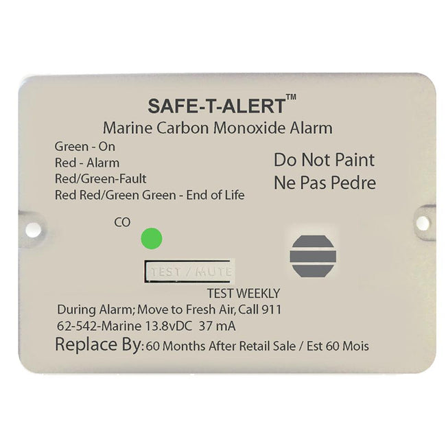 Safe-T-Alert 62 Series Carbon Monoxide Alarm - 12V - 62-542-Marine - Flush Mount - White [62-542-MARINE] - Rough Seas Marine