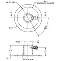 TACO Stainless Steel Table Base w/Locking Pin [F16-0006L] - Rough Seas Marine