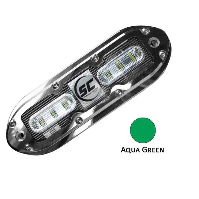 Shadow-Caster SCM-6 LED Underwater Light w/20' Cable - 316 SS Housing - Aqua Green [SCM-6-AG-20] - Rough Seas Marine