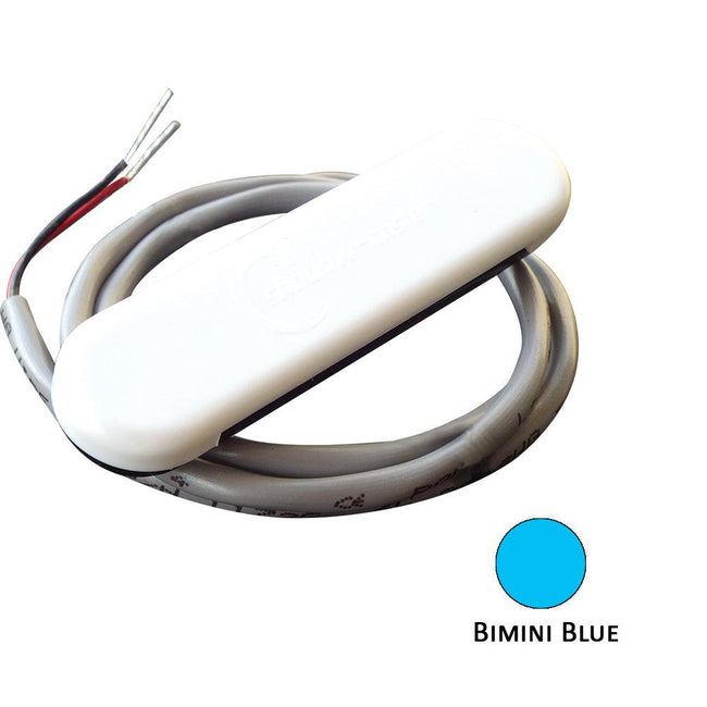 Shadow-Caster Courtesy Light w/2' Lead Wire - White ABS Cover - Bimini Blue - 4-Pack [SCM-CL-BB-4PACK] - Rough Seas Marine
