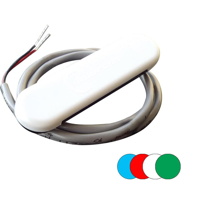 Shadow-Caster Courtesy Light w/2' Lead Wire - White ABS Cover - RGB Multi-Color - 4-Pack [SCM-CL-RGB-4PACK] - Rough Seas Marine