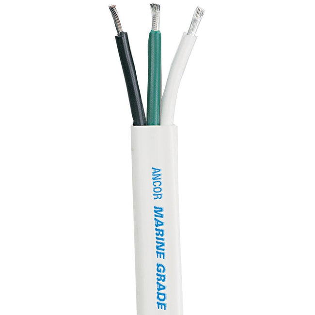 Ancor White Triplex Cable - 6/3 AWG - Flat - 100' [130710] - Rough Seas Marine