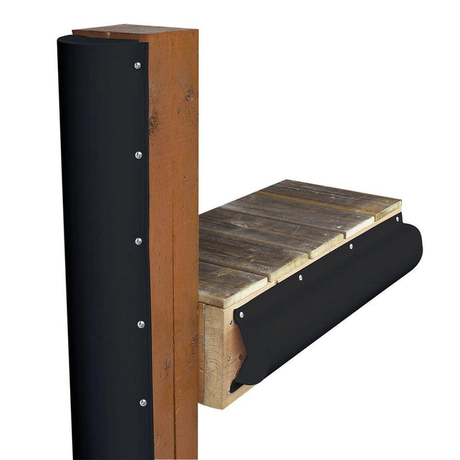 Dock Edge Piling Bumper - One End Capped - 6' - Black [1020-B-F] - Rough Seas Marine