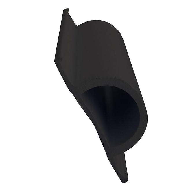 Dock Edge Standard "D" PVC Profile - 16' Roll - Black [1193-F] - Rough Seas Marine