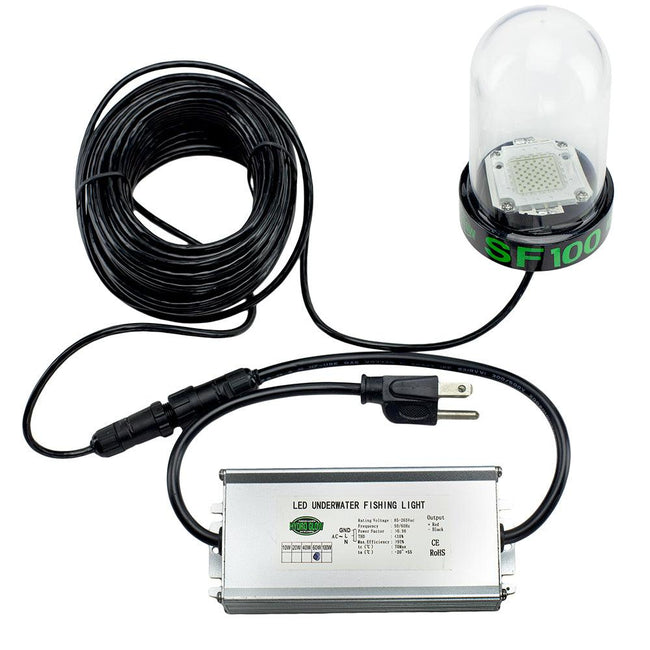 Hydro Glow SF100G 100W/120VVAC Underwater Dock Light - Green Anchored To Bottom [SF100G] - Rough Seas Marine