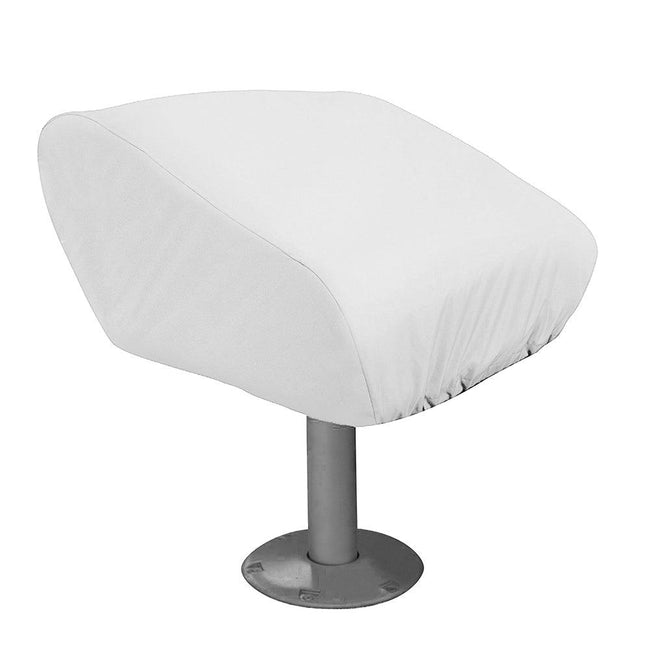 Taylor Made Folding Pedestal Boat Seat Cover - Vinyl White [40220] - Rough Seas Marine