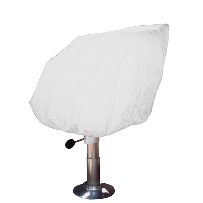 Taylor Made Helm/Bucket/Fixed Back Boat Seat Cover - Vinyl White [40230] - Rough Seas Marine