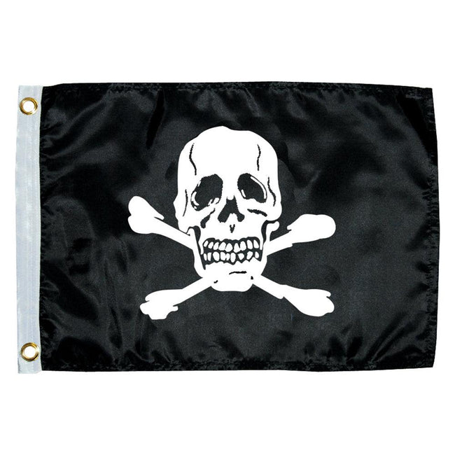 Taylor Made 12" x 18" Jolly Roger Novelty Flag [1818] - Rough Seas Marine