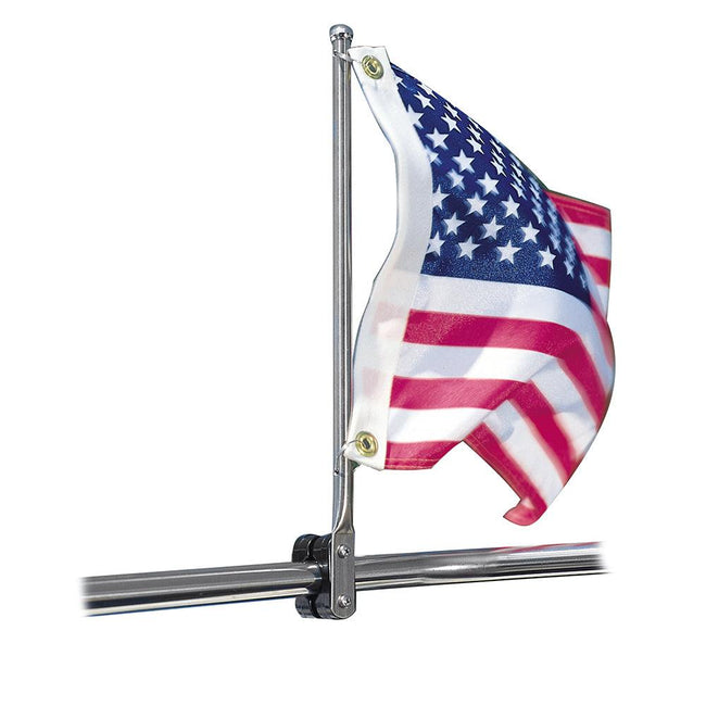 Taylor Made 7/8"-1-1/4" SS Rail Mount Pulpit Staff [971] - Rough Seas Marine