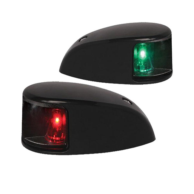 Hella Marine NaviLED Deck Mount Port & Starboard Pair - 2nm - Clear Lens/Black Housing [980620901] - Rough Seas Marine