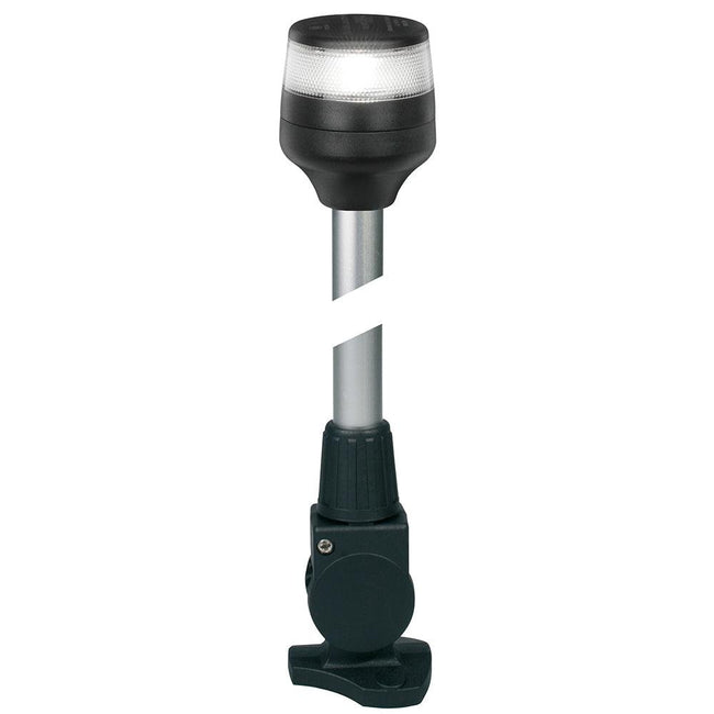 Hella Marine NaviLED 360 Compact All Round Lamp - 2nm - 12" Fold Down Base - Black [980960301] - Rough Seas Marine