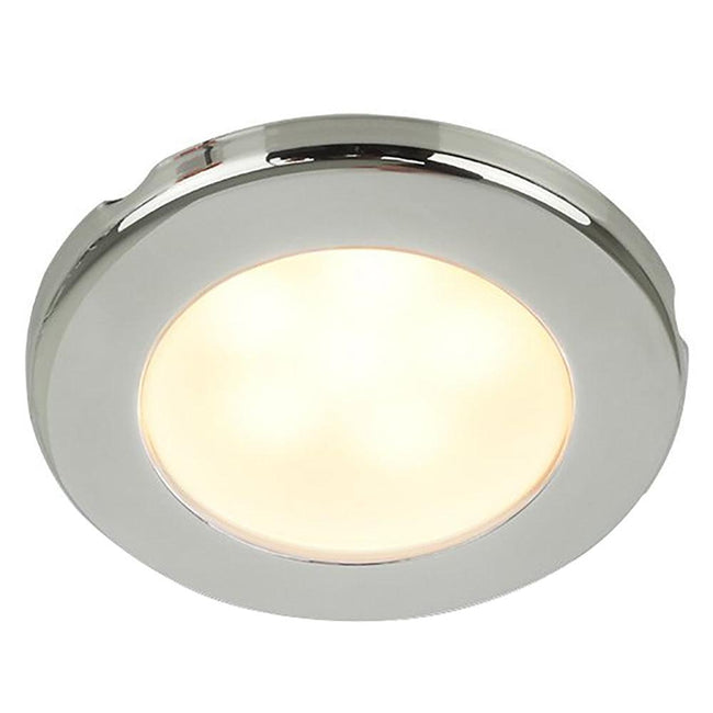 Hella Marine EuroLED 75 3" Round Screw Mount Down Light - Warm White LED - Stainless Steel Rim - 24V [958109121] - Rough Seas Marine