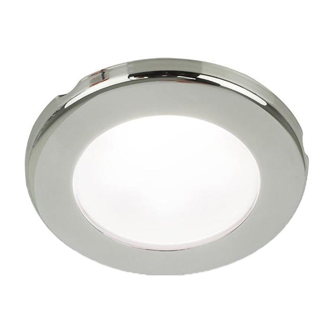 Hella Marine EuroLED 75 3" Round Screw Mount Down Light - White LED - Stainless Steel Rim - 24V [958110121] - Rough Seas Marine