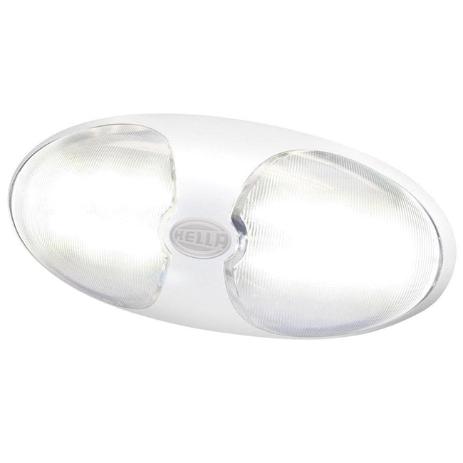 Hella Marine DuraLED 12 Interior/Exterior Lamp w/Switch - White LED - White Housing [980704001] - Rough Seas Marine