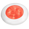 Hella Marine Slim Line LED 'Enhanced Brightness' Round Courtesy Lamp - Red LED - White Plastic Bezel - 12V [980507241] - Rough Seas Marine