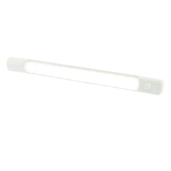 Hella Marine Surface Strip Light w/Switch - White LED - 12V [958123001] - Rough Seas Marine