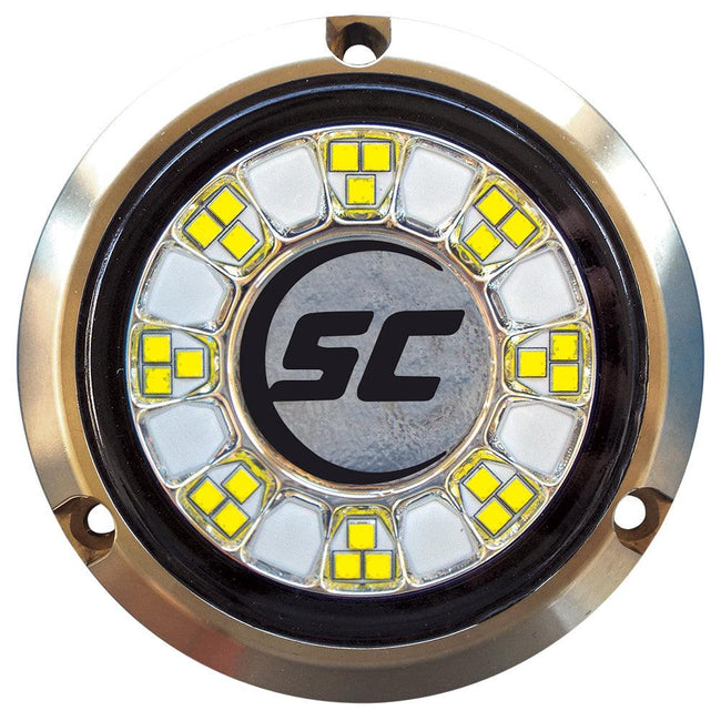 Shadow-Caster SCR-24 Bronze Underwater Light - 24 LEDs - Great White [SCR-24-GW-BZ-10] - Rough Seas Marine