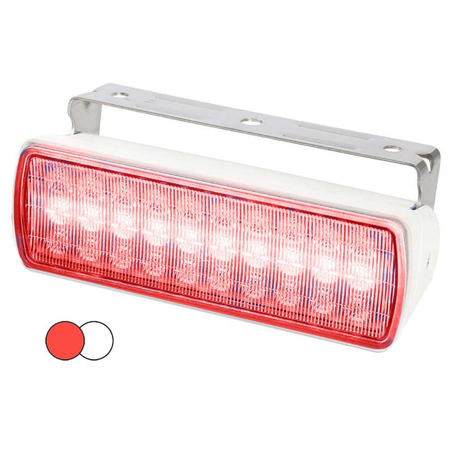 Hella Marine Sea Hawk XL Dual Color LED Floodlights - Red/White LED - White Housing [980950051] - Rough Seas Marine
