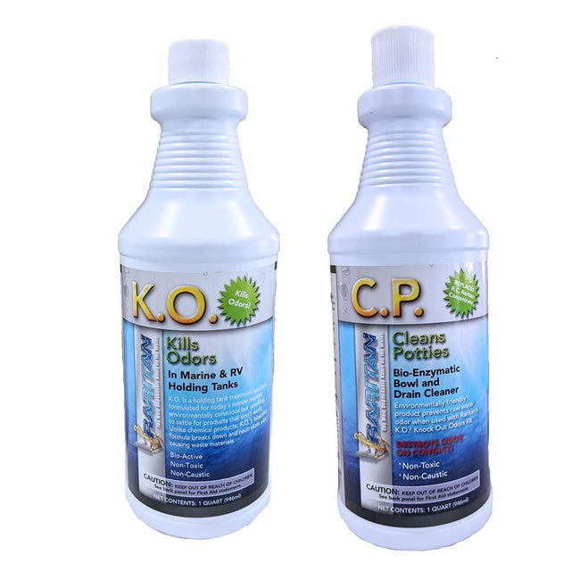 Raritan Potty Pack w/K.O. Kills Odors  C.P. Cleans Potties - 1 of Each - 32oz Bottles [1PPOT] - Rough Seas Marine