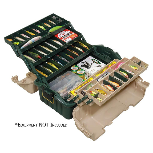 Plano Hip Roof Tackle Box w/6-Trays - Green/Sandstone [861600] - Rough Seas Marine