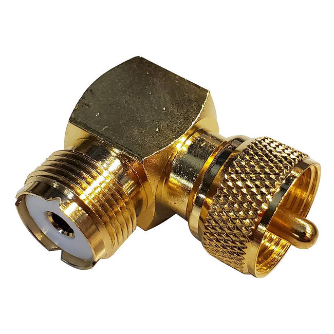 Shakespeare Right Angle Connector - PL-259 to SO-239 Adapter [RA-259-239-G] - Rough Seas Marine