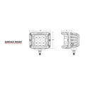 RIGID Industries D-SS Series PRO Flood LED Surface Mount - Pair - Black [262113] - Rough Seas Marine