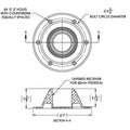 TACO Table Support - Surface Mount - Fits 2-3/8" Pedestals [Z10-4067BLY60MM] - Rough Seas Marine