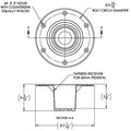 TACO Table Support - Flush Mount - Fits 2-3/8" Pedestals [Z10-4085BLY60MM] - Rough Seas Marine