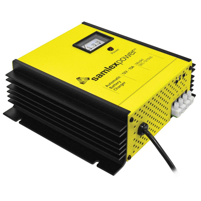 Samlex 15A Battery Charger - 12V - 3-Bank - 3-Stage w/Dip Switch  Lugs [SEC-1215UL] - Rough Seas Marine