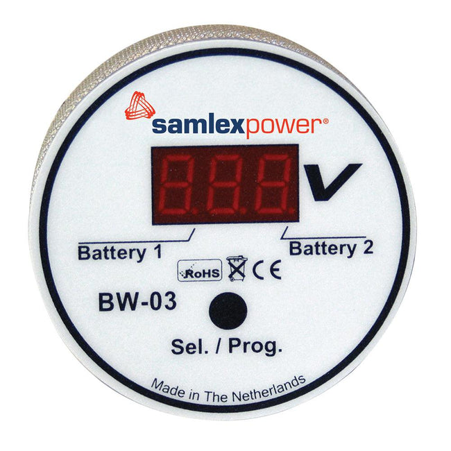 Samlex Dual Battery Monitor - 12V or 24V - Auto Detection [BW-03] - Rough Seas Marine