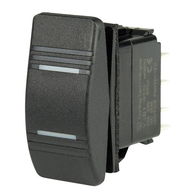 BEP DPDT Contura Switch - 2-Amber LEDs - ON/OFF/ON [1001808] - Rough Seas Marine