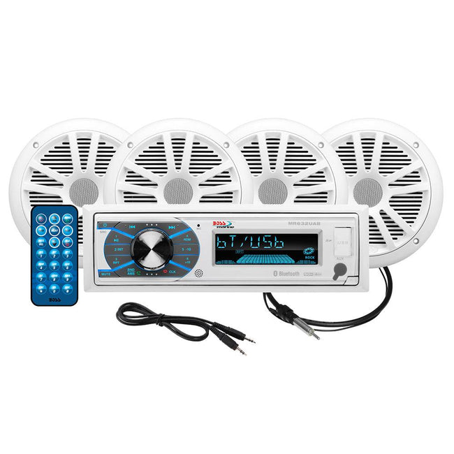 Boss Audio MCK632WB.64 Marine Stereo  2 Pairs of 6.5" Speaker Kit - White [MCK632WB.64] - Rough Seas Marine