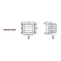 RIGID Industries D-SS Series PRO Spot LED Surface Mount - Pair - White [862213] - Rough Seas Marine