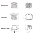 RIGID Industries D-Series PRO Flush Mount - Spot LED - Midnight Edition - Pair - Black [212213BLK] - Rough Seas Marine