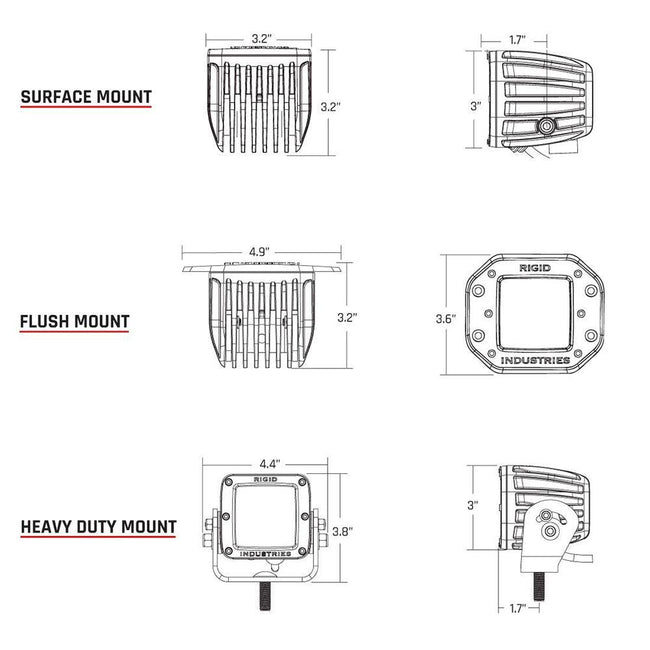 RIGID Industries D-Series PRO Specter-Driving LED - Pair - Black [502313] - Rough Seas Marine