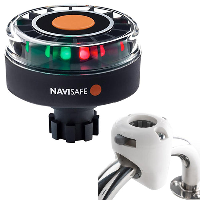 Navisafe Navilight Tricolor 2NM w/Navibolt Base  Rail Mount - White [342KIT3] - Rough Seas Marine