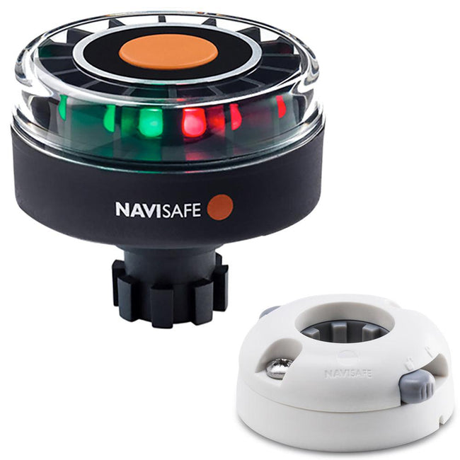 Navisafe Navilight Tricolor 2NM w/Navibolt Base  Horizontal Mount - White [342KIIT5] - Rough Seas Marine