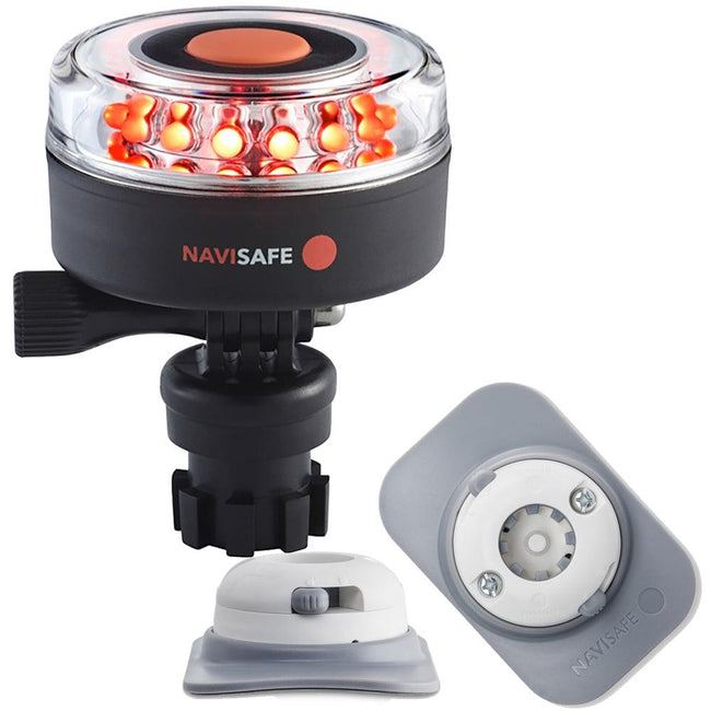 Navisafe Navilight All RED 360 2NM w/Navimount Base  RIB Mount - White [045KIT4] - Rough Seas Marine