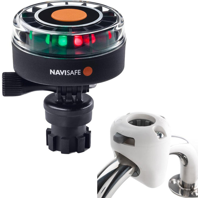 Navisafe Navilight 2NM Tricolor w/Navimount Base  Rail Mount - White [340KIT3] - Rough Seas Marine